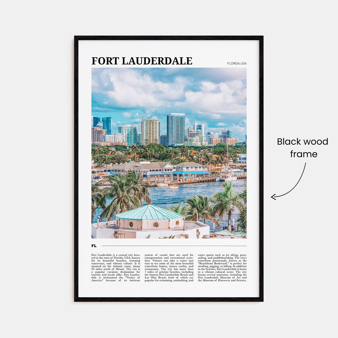 Fort Lauderdale Travel Poster, Florida USA Wall Art - Image 2