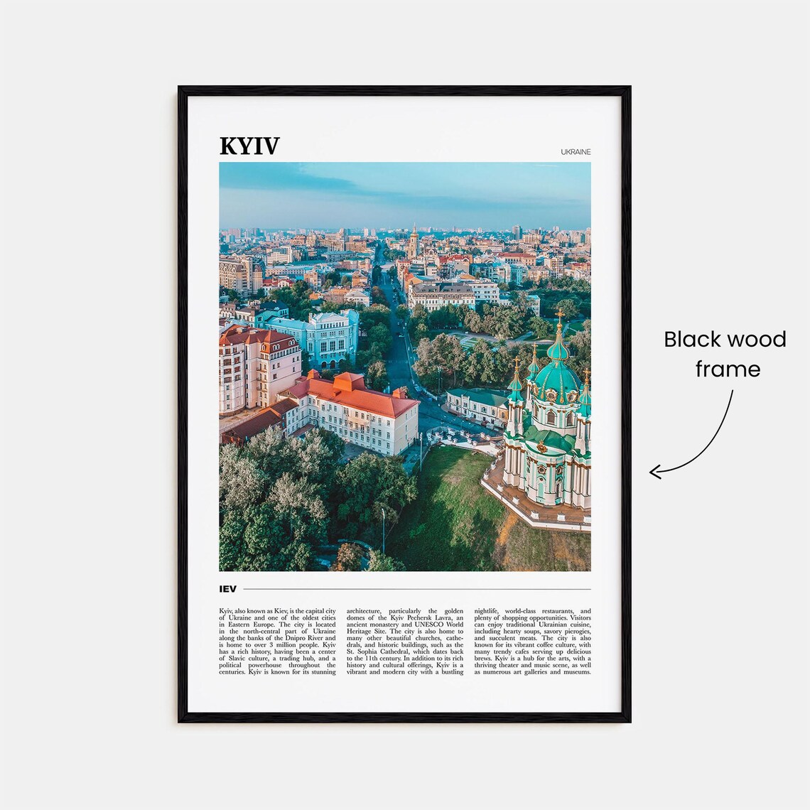 Kyiv Travel Poster, Ukraine Wall Art Print - Image 2