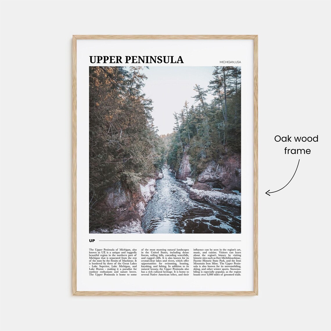 Upper Peninsula Travel Poster, Michigan USA - Image 3