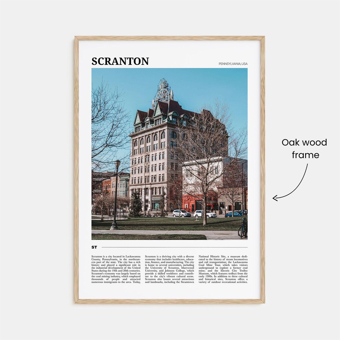Scranton Pennsylvania USA Wall Art Print - Image 3