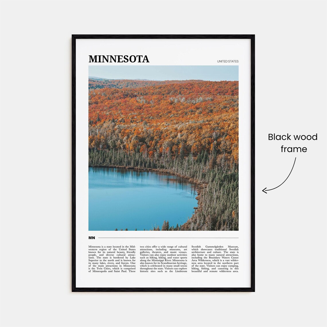Minnesota Travel Poster No 2, USA Travel Poster - Image 2