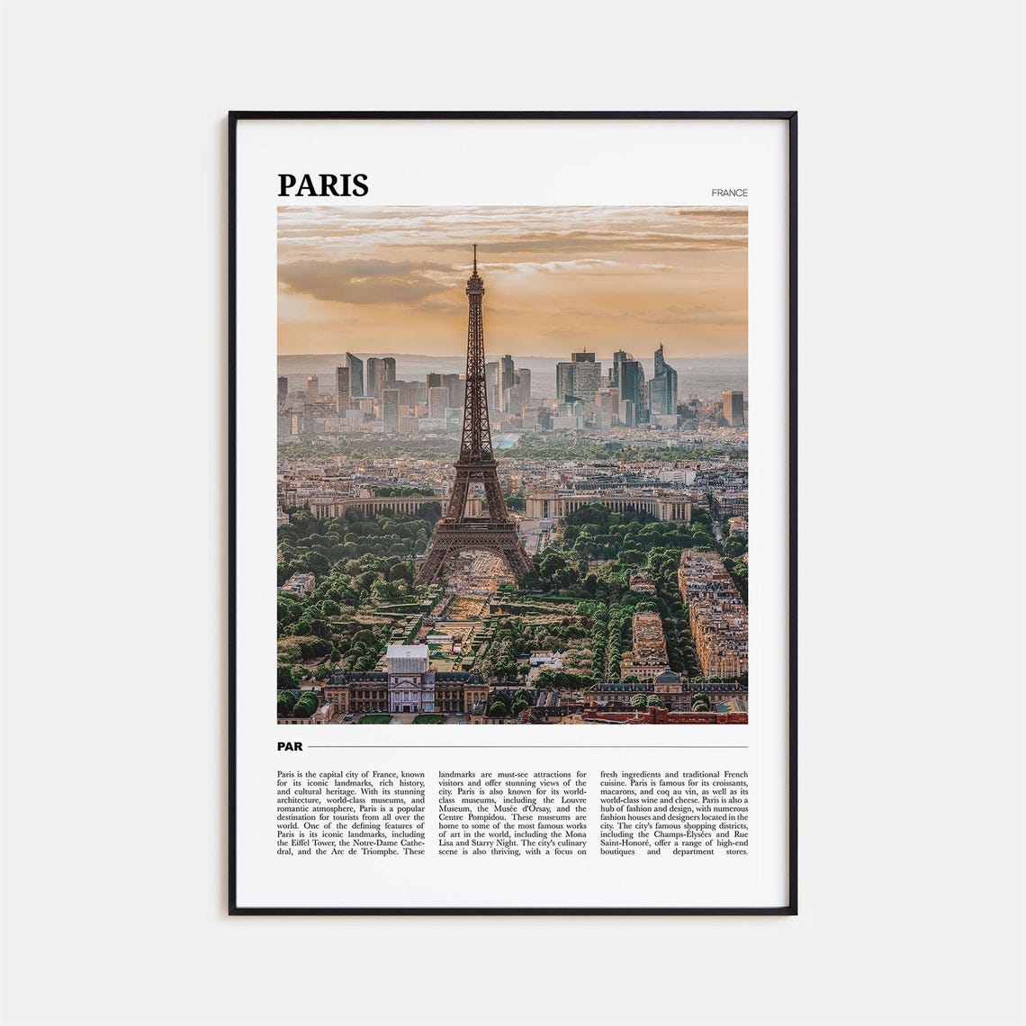 Paris Photo Travel Poster