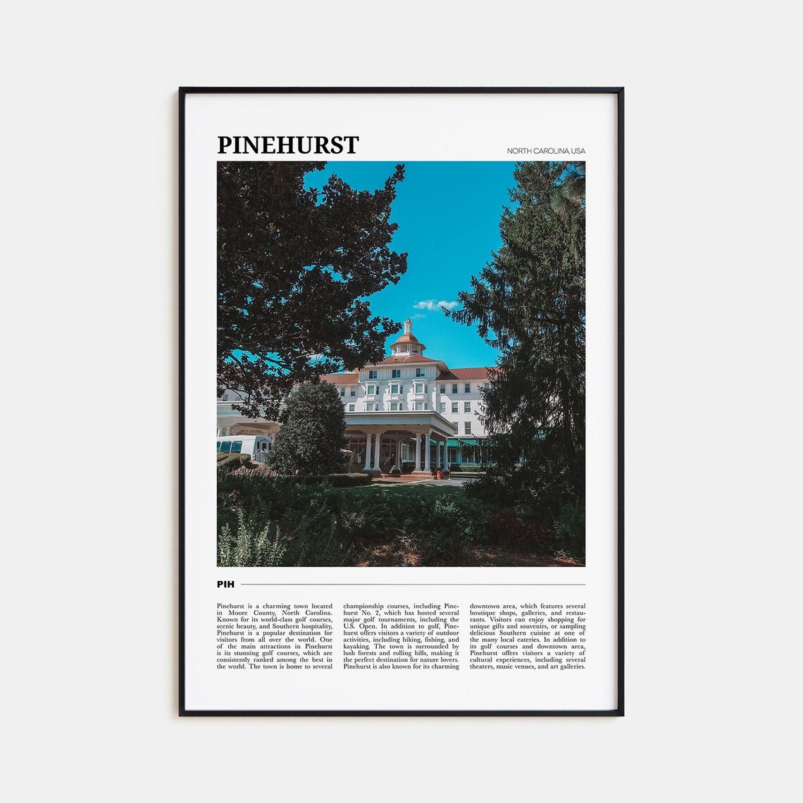 Pinehurst Travel Poster, North Carolina Art Print