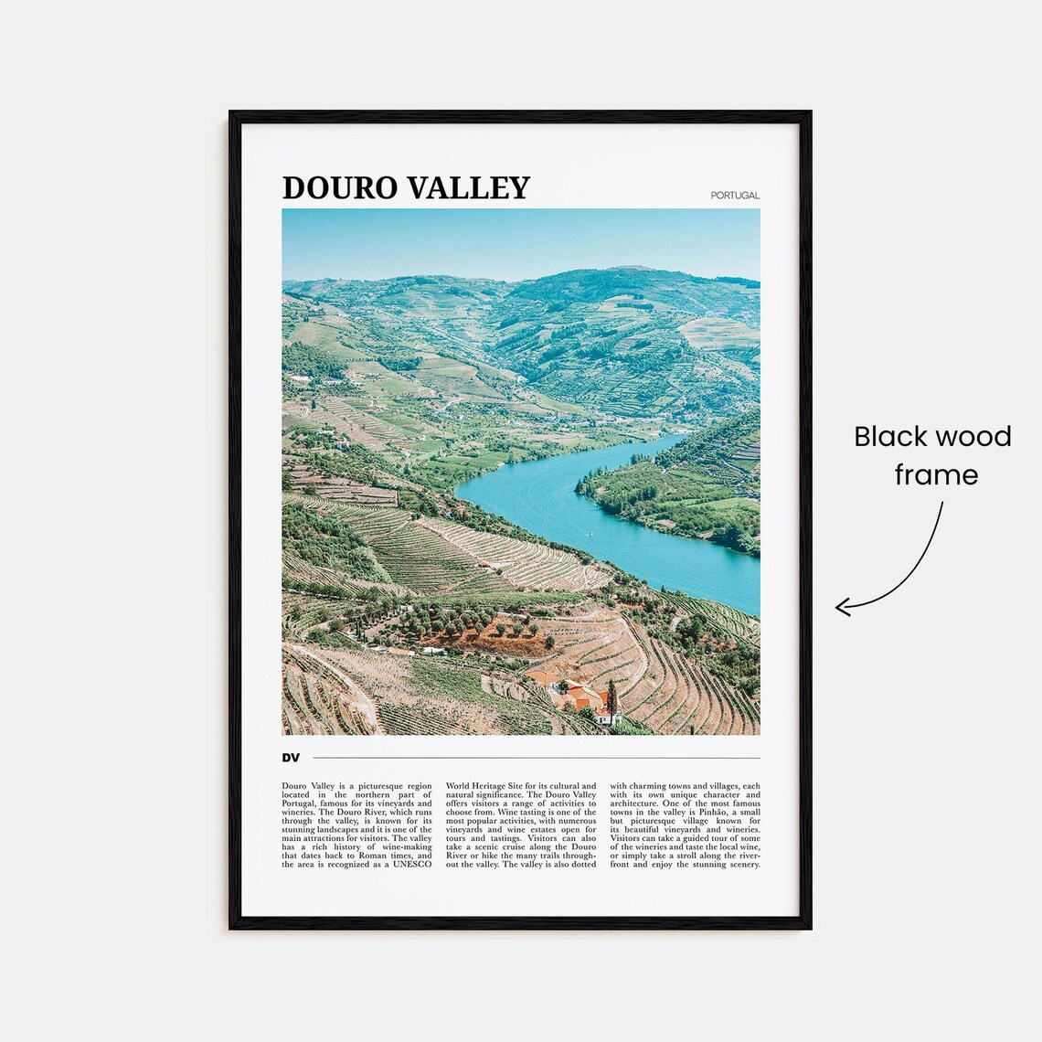 Douro Valley Travel Poster, Portugal Wall Art Print - Image 2