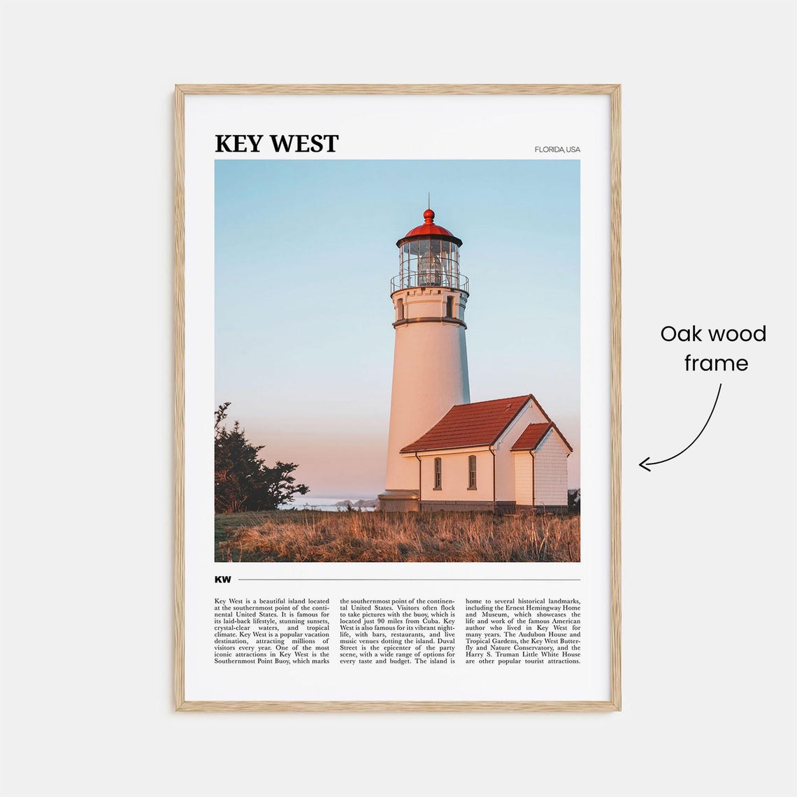 Key West Florida Lighthouse Sunset Ocean Photography Travel Poster - Image 3