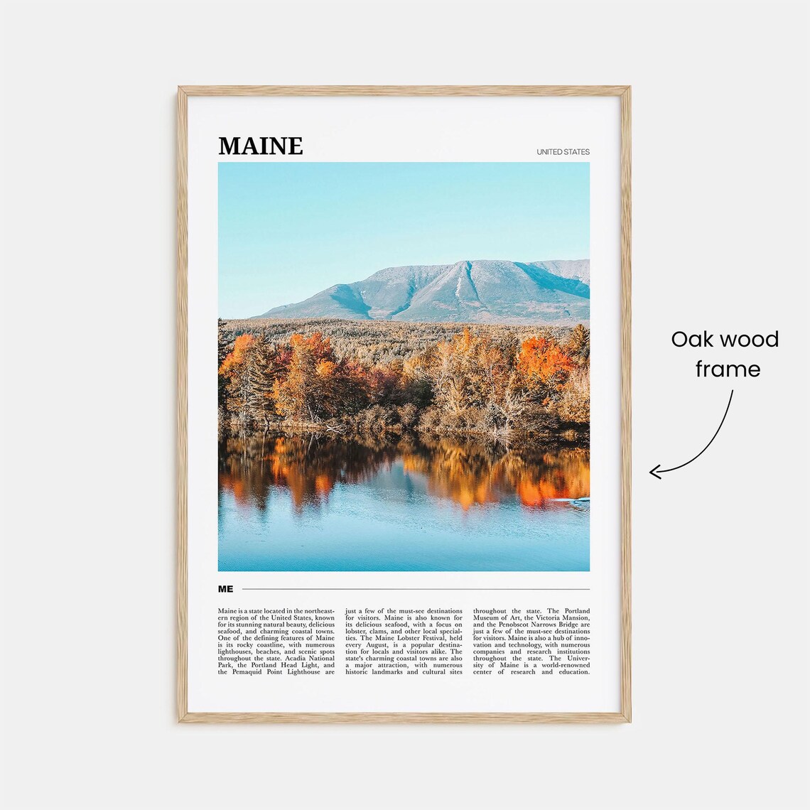 Maine Travel Poster No 2 Maine Wall Art Maine Poster Print Maine Photo Maine Decor Usa - Image 3