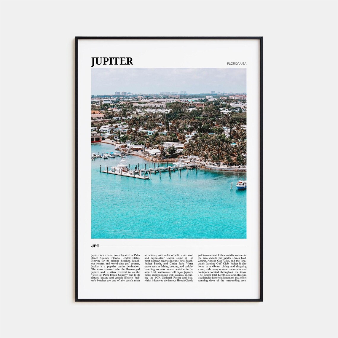Jupiter Travel Poster, Florida USA Art Print