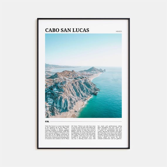 Cabo San Lucas Travel Poster Cabo San Lucas Wall Art Cabo San Lucas Poster Print Cabo San Lucas Photo Decor Baja California Sur Mexico