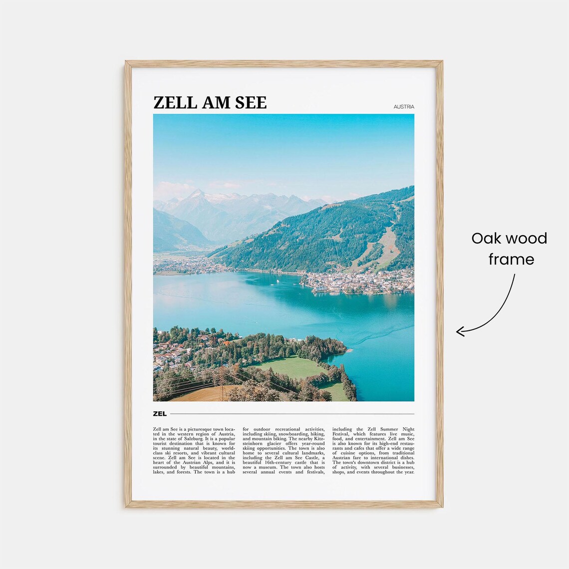 Zell Am See Travel Poster Zell Am See Wall Art Zell Am See Poster Print Zell Am See Photo Zell Am See Decor Austria - Image 3