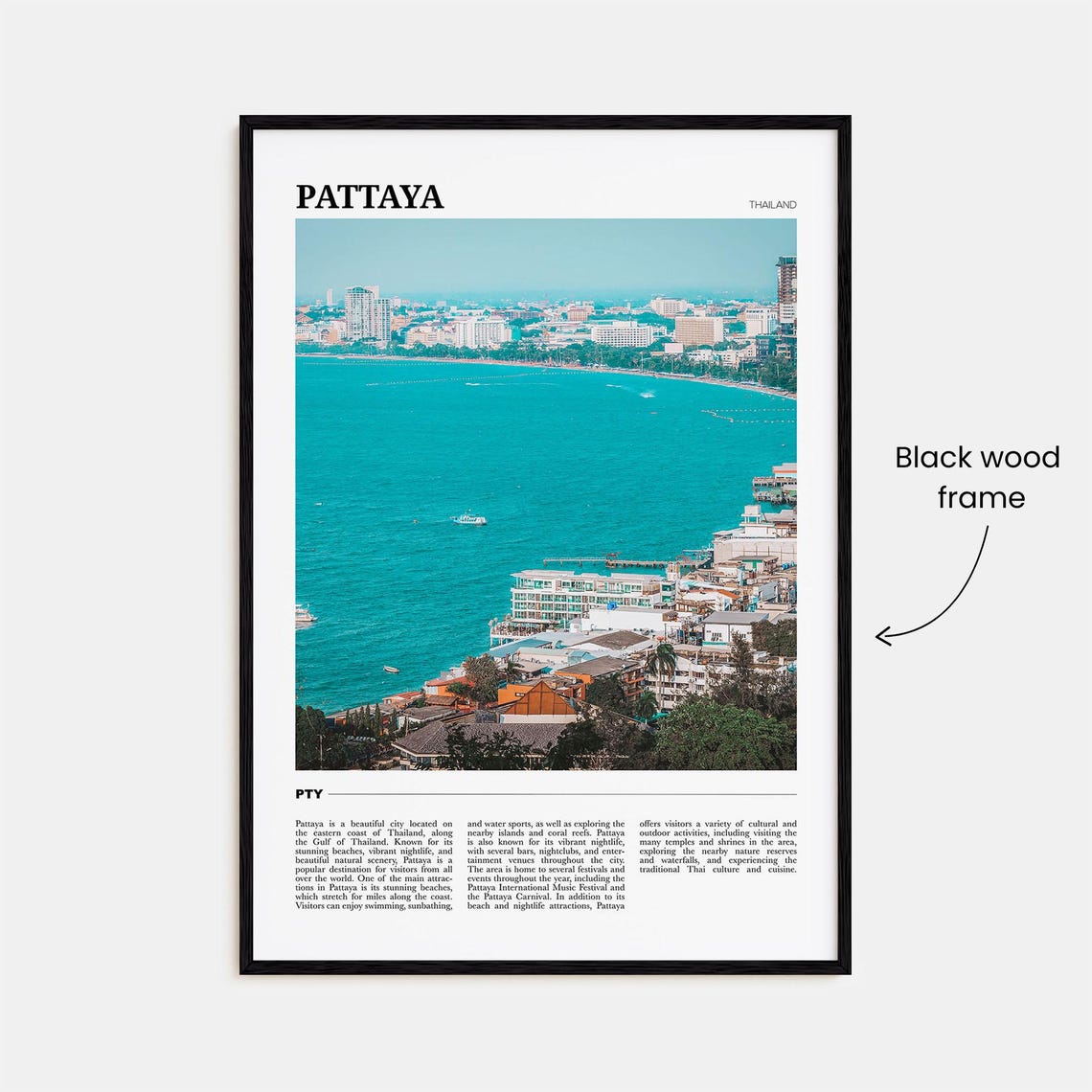 Pattaya Travel Poster Pattaya Wall Art Pattaya Poster Print Pattaya Photo Pattaya Decor Thailand - Image 2