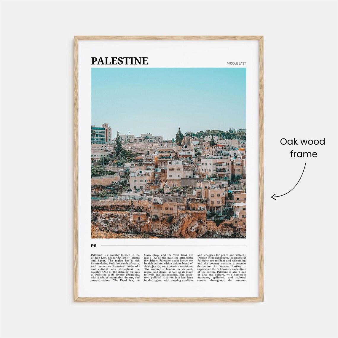 Palestine Travel Poster, Middle East Wall Art - Image 3