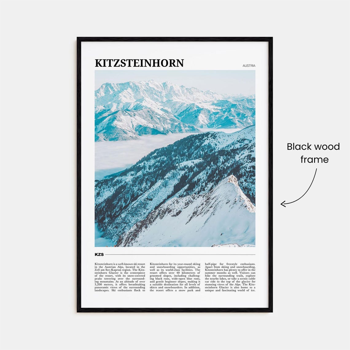 Kitzsteinhorn Austria Snowy Alpine Peaks Glacier Ski Resort Poster - Image 2