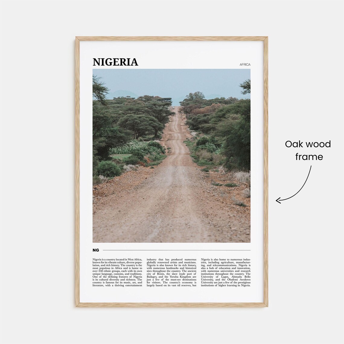 Nigeria Travel Poster, West Africa Art Print - Image 3