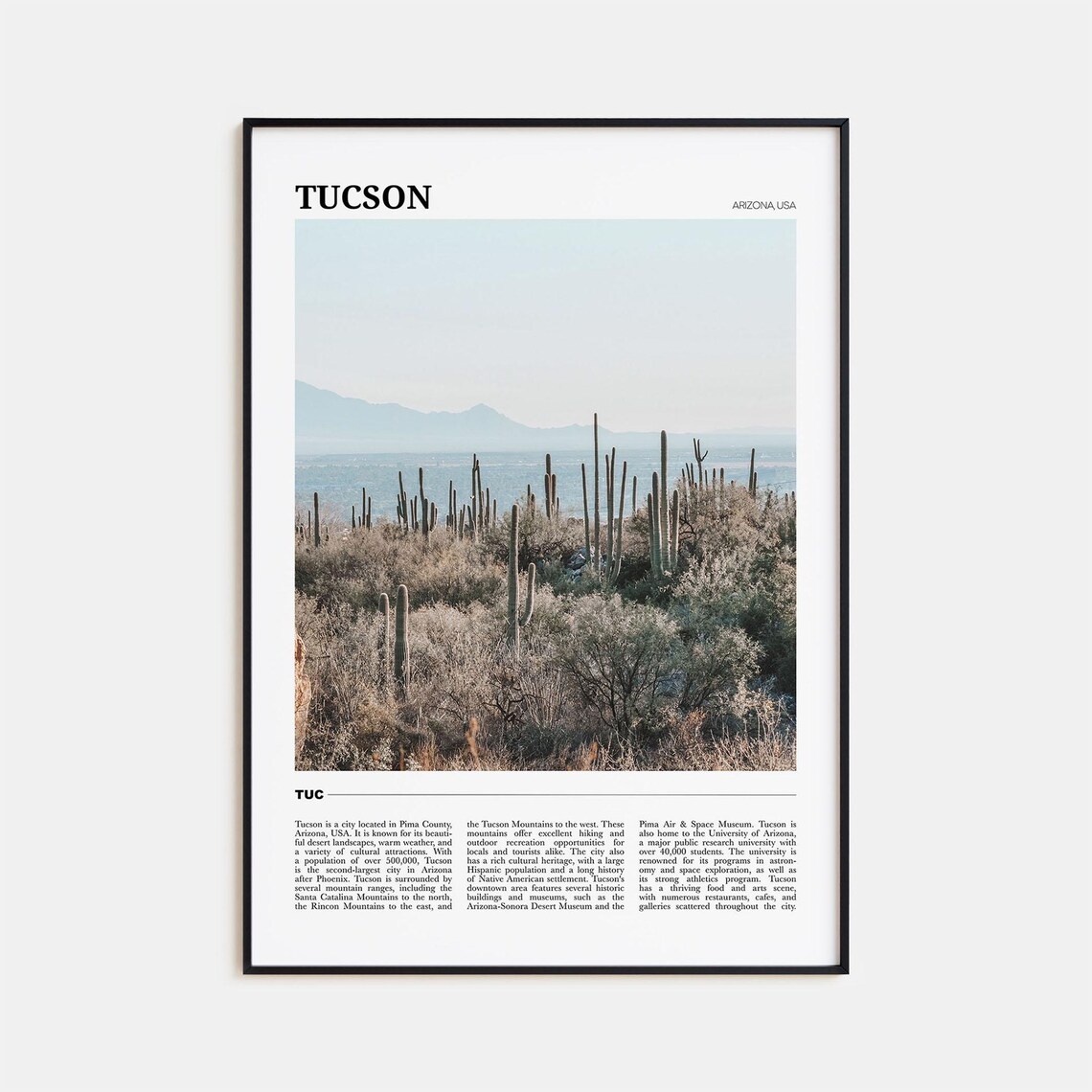 Tucson Travel Poster No. 1, Arizona Travel Poster