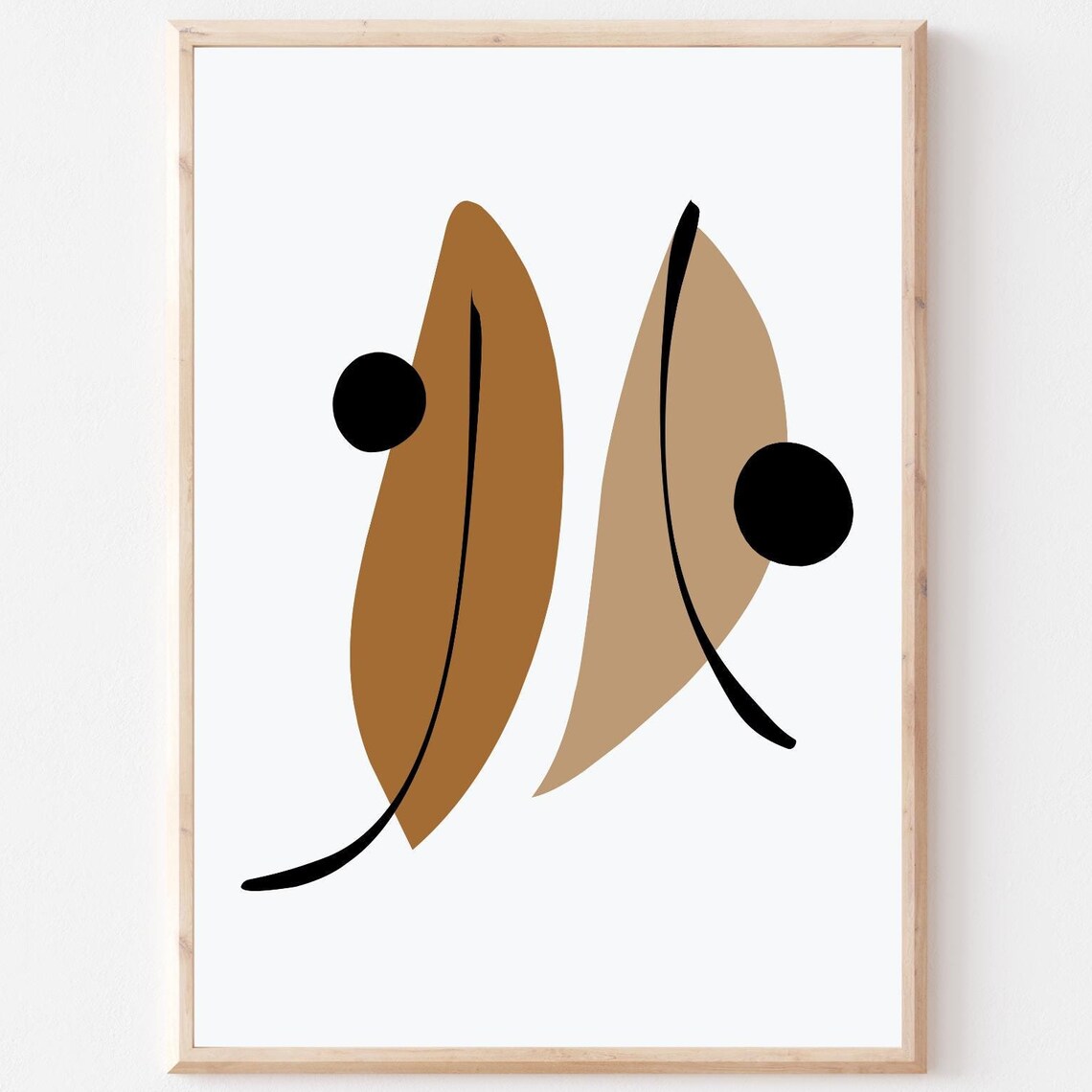 Mid Century Modern Botanical Boho Art Print