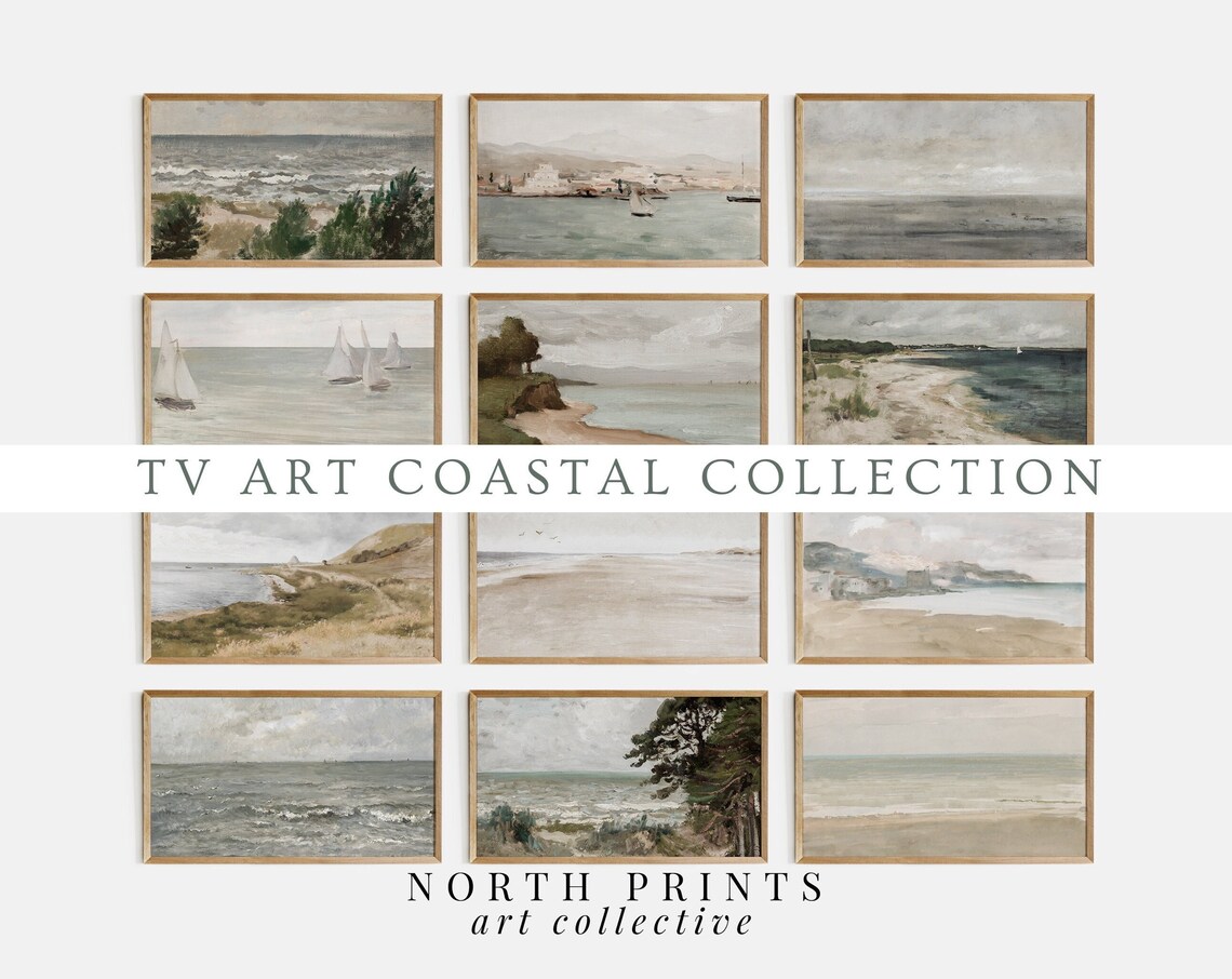 Vintage Summer Coastal Seascape Art Print