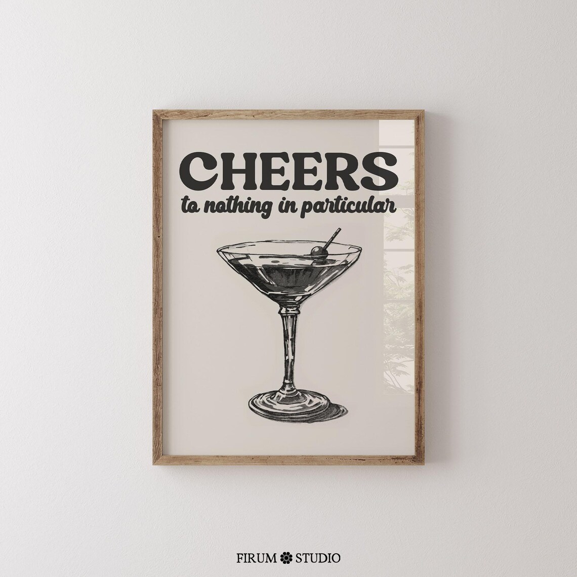 Cheers Bar Cart Vintage Retro Bar Poster - Image 2