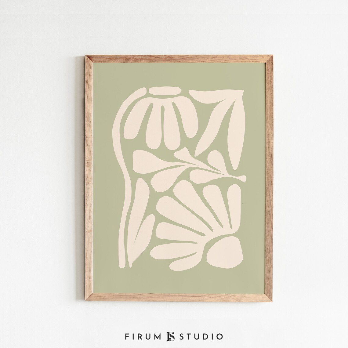Floral Illustration Botanical Boho Art Print, Japandi