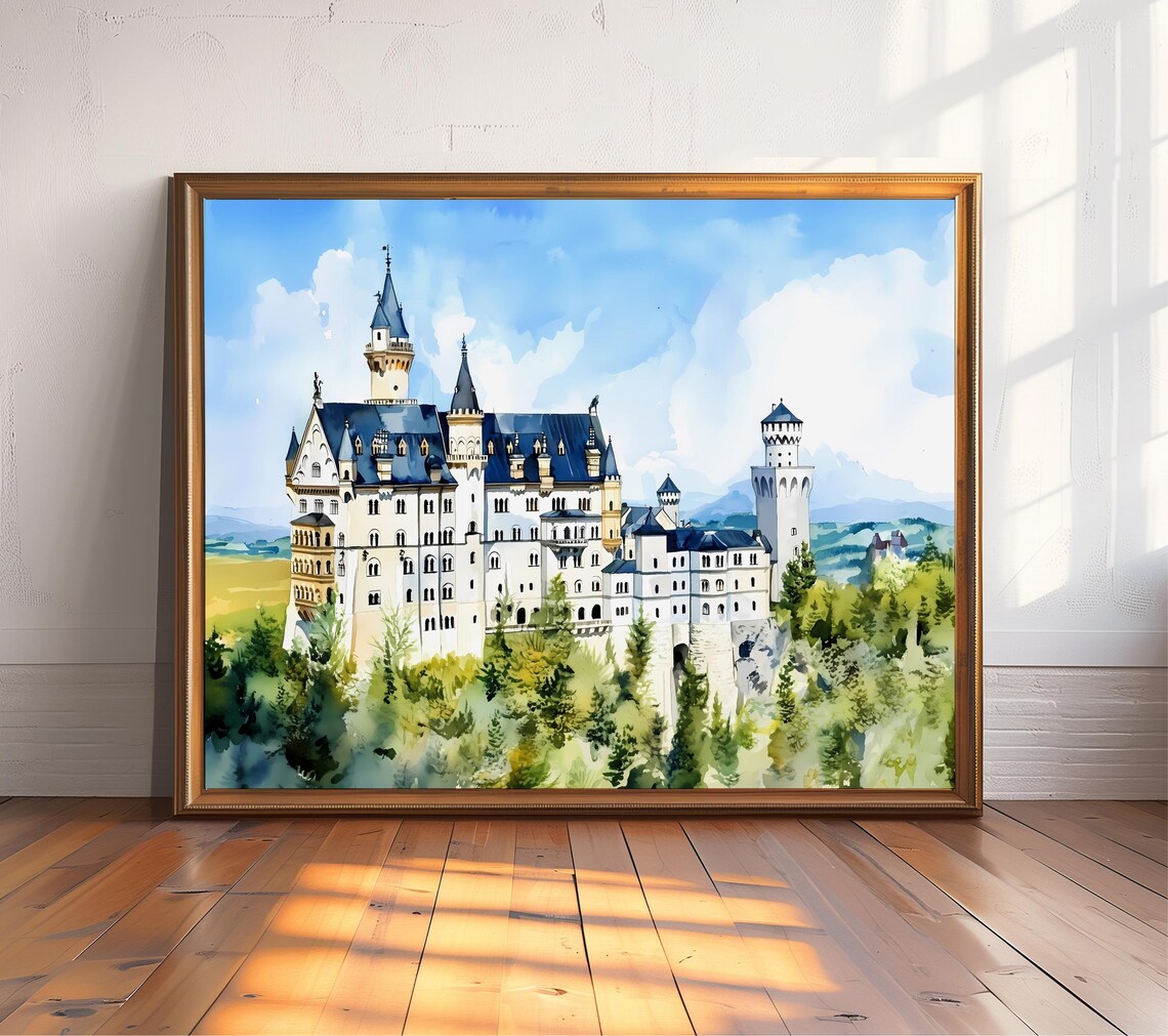 Neuschwanstein Castle Fairytale Wall Art Print