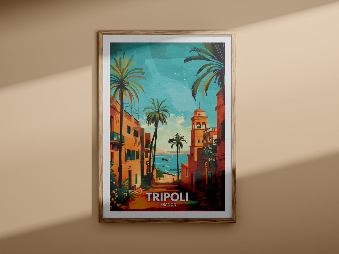 Tripoli Art Print Tripoli Travel Poster Lebanon Wall Art Print Lebanon Home Decor Travel Wall Art Decor Unique City Poster - Image 3