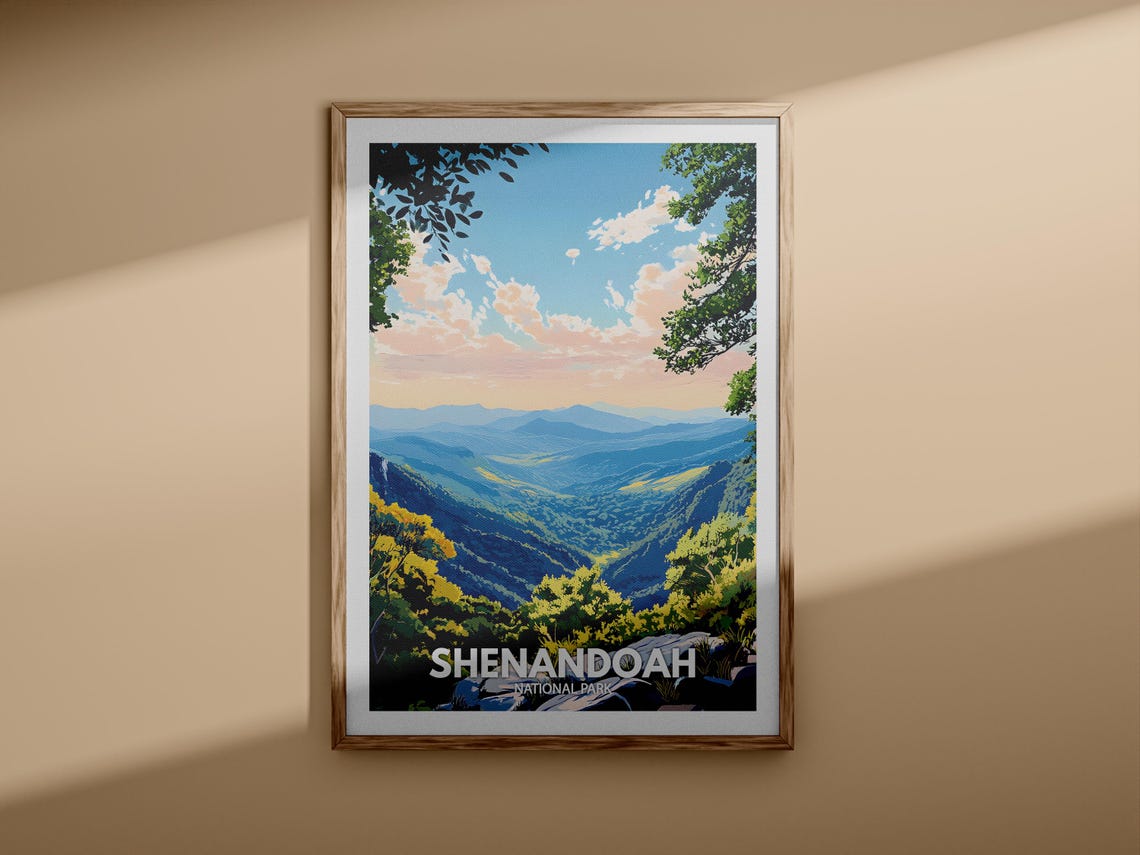 Shenandoah National Park Blue Ridge Mountain Valley Poster Art - Image 3