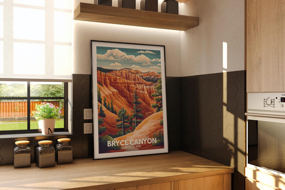 Bryce Canyon Print Bryce Canyon National Park Poster United States National Parks Art United States Travel Poster Nature Prints - Image 2