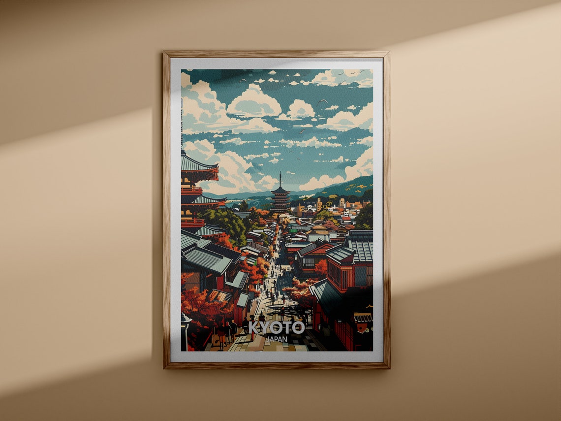 Kyoto Print Kyoto Travel Poster Japan Wall Art Print Japan Home Decor Travel Wall Art Poster Unique City Print - Image 3