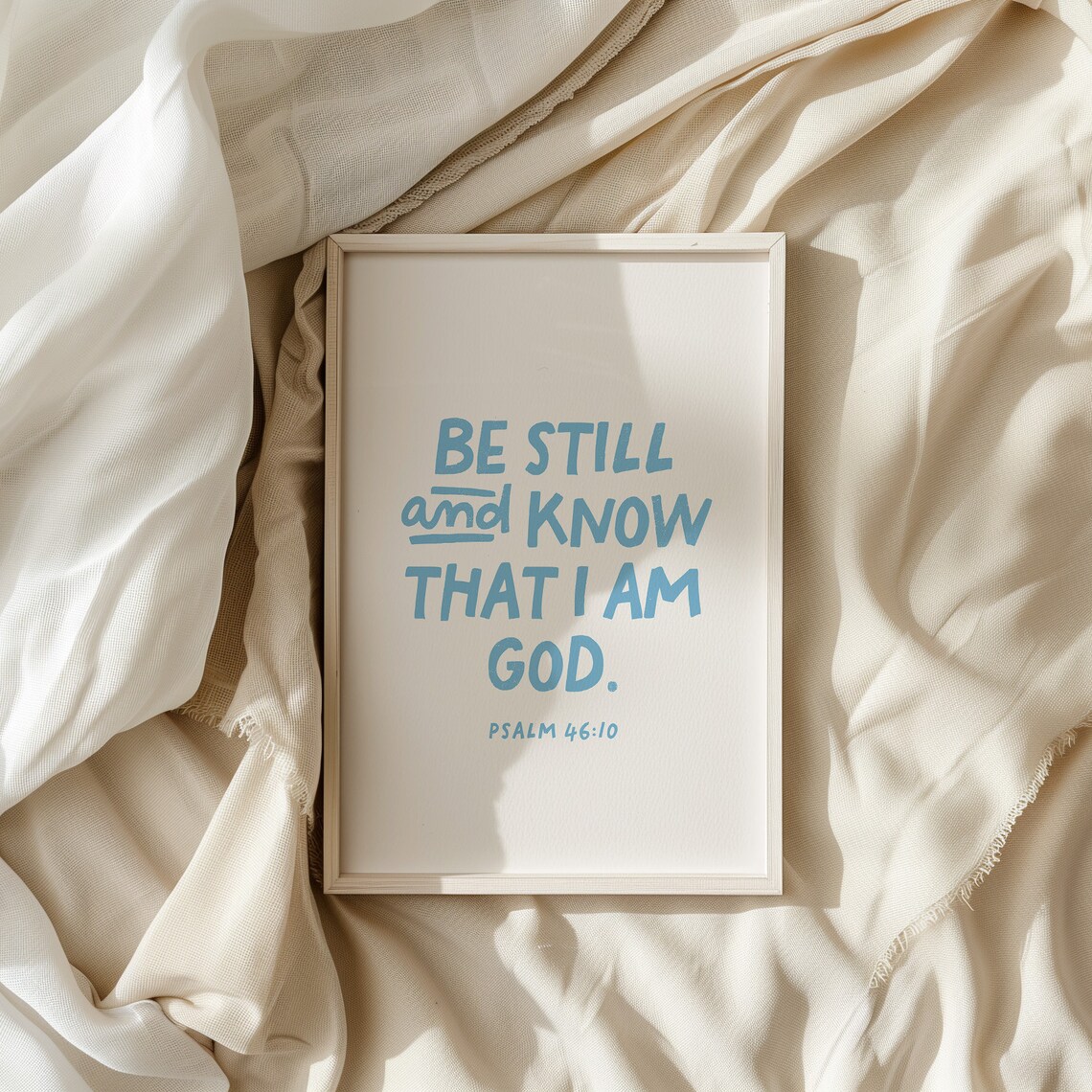 Be Still And Know Christian Minimalist Bible Verse Art - Image 4