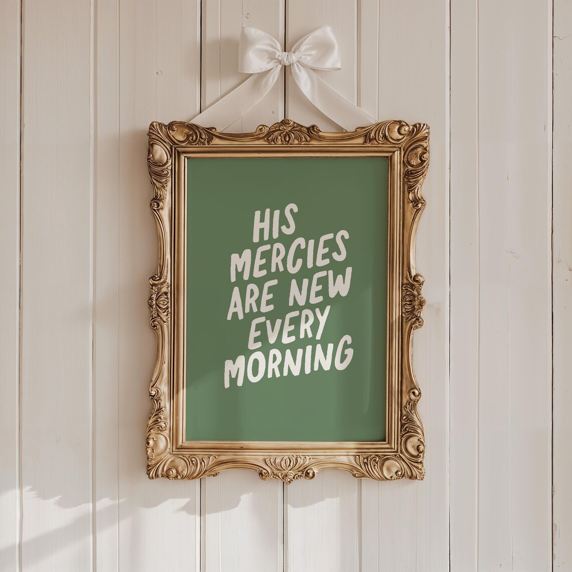His Mercies Are New Every Morning Green Bold Typography Poster - Image 4
