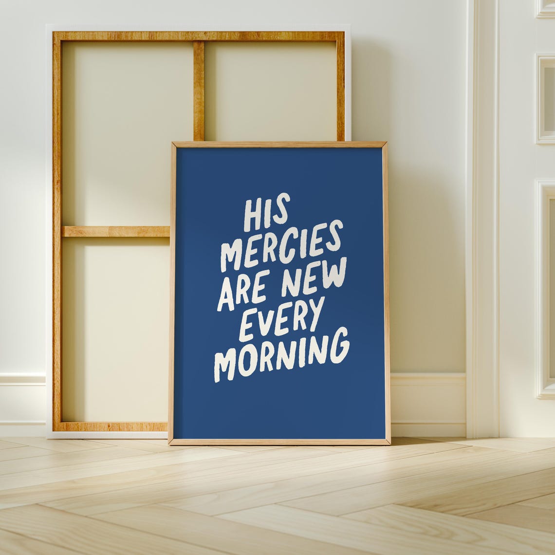 His Mercies Are New Every Morning Navy Bold Typography Poster - Image 4