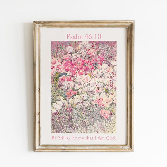Psalm 46 Christian Wall Art Bible Verse Wall Art Prints Bible Verse Wall Art Decor Apartment Housewarming Gift
