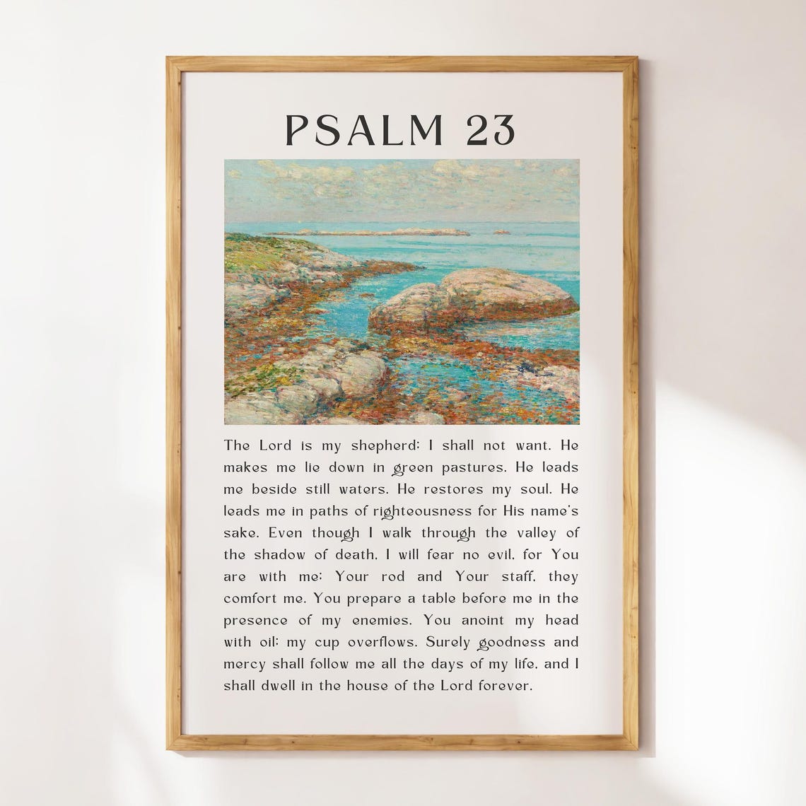 Psalm 23 Christian Wall Art Bible Verse Wall Art Scripture Decor Wall Art Posters Landscape Mural