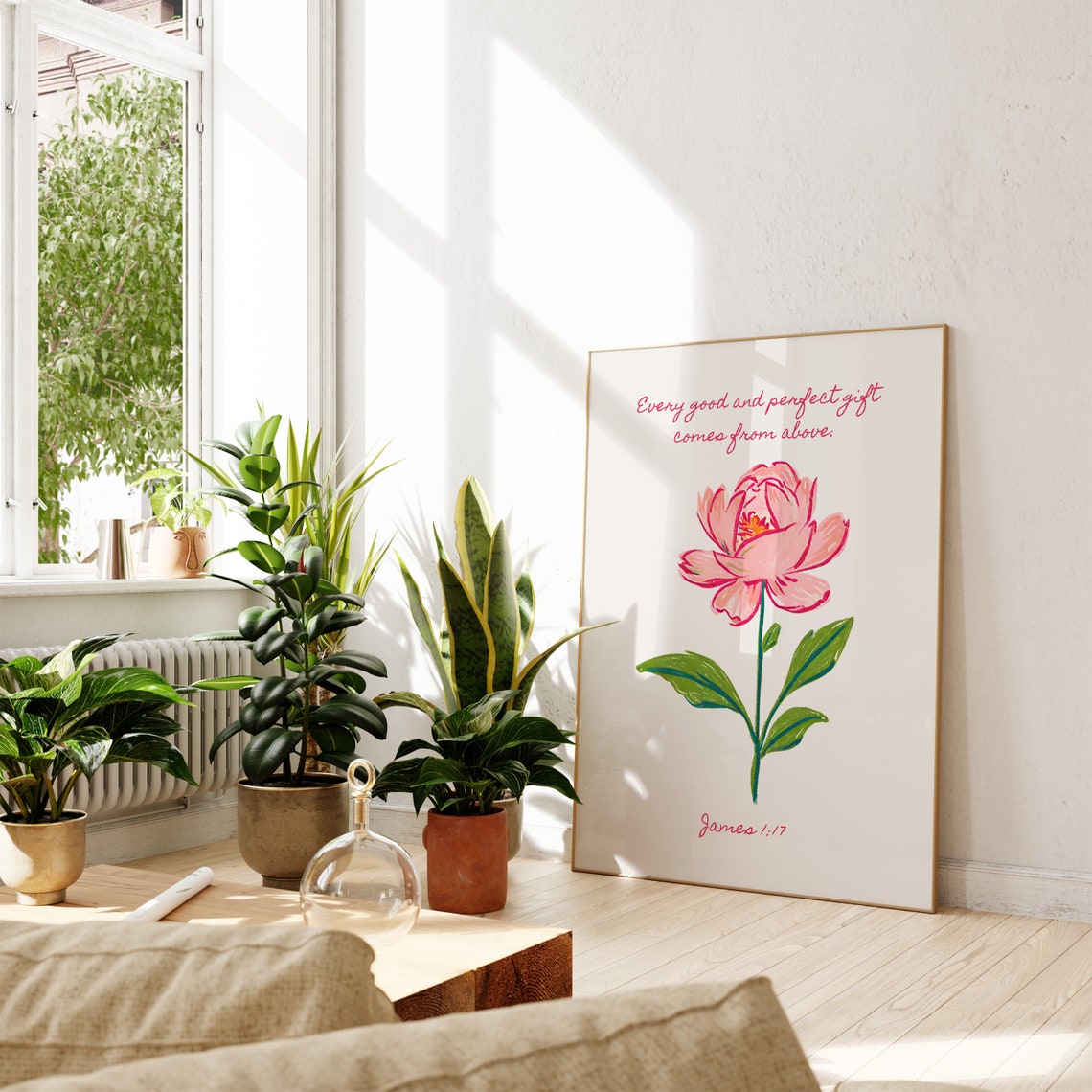 Every Good and Perfect Gift Pink Peony James 1 17 Poster Art - Image 4
