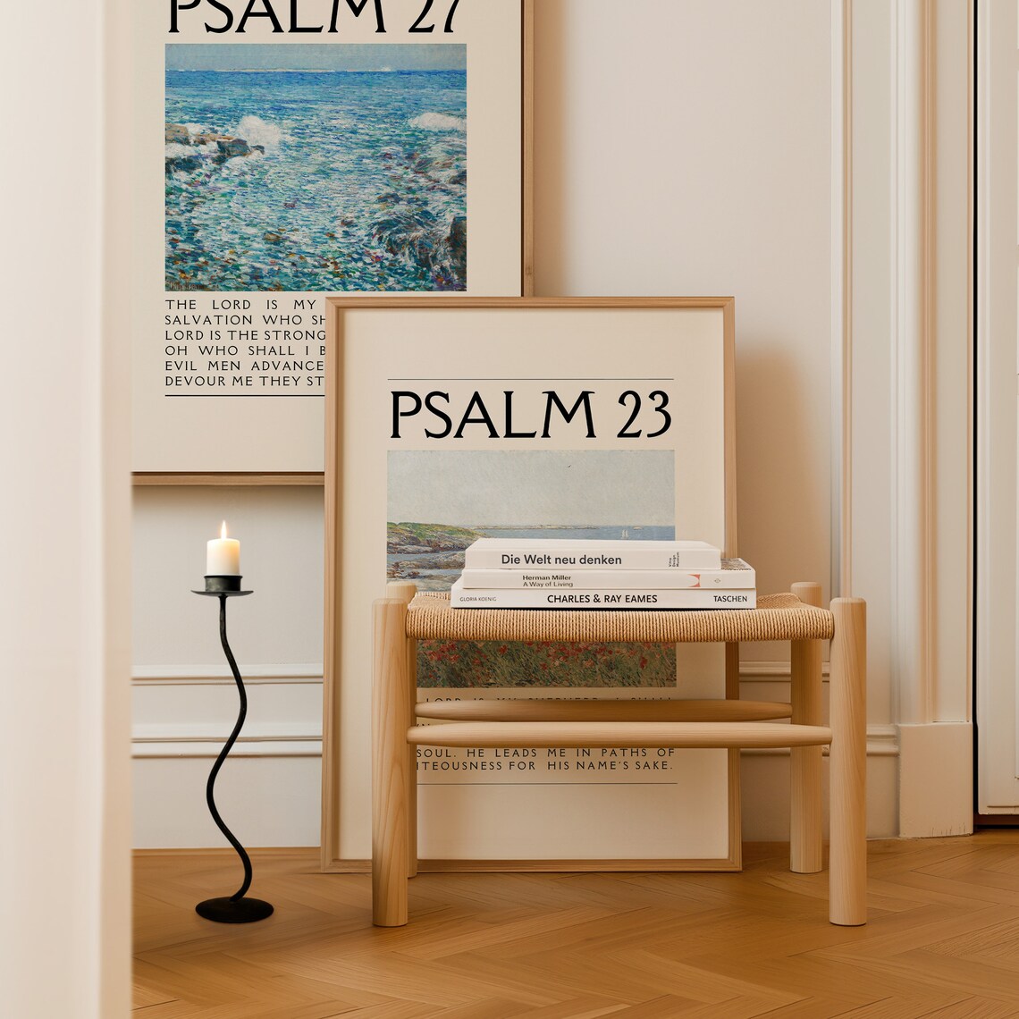 Psalm 23 Bible Verse Vintage Landscape Art Print - Image 4