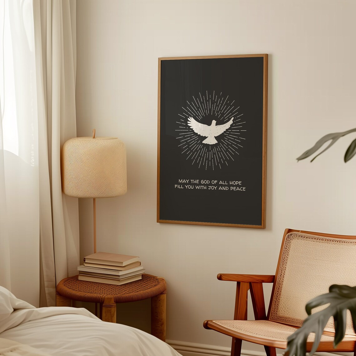 May the God of All Hope Dove Romans 15 13 Christian Poster Art - Image 3