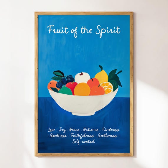 Fruit Of The Spirit Wall Art Christian Wall Art Bible Verse Wall Art Art Posters Christian Prints Trendy Apartment Decor Gift