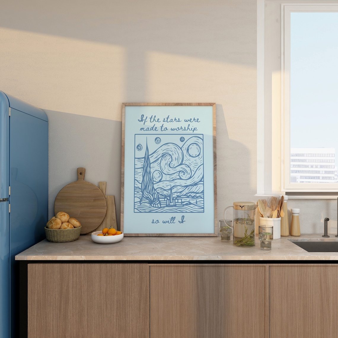So Will I Scripture Wall Art Christian Home Decor Van Gogh Print Scripture Art Bible Verse Wall Art Gift - Image 3