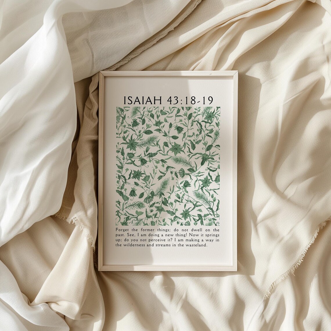 Isaiah 43 Christian Verse, Vintage Apartment Decor Art Print - Image 3