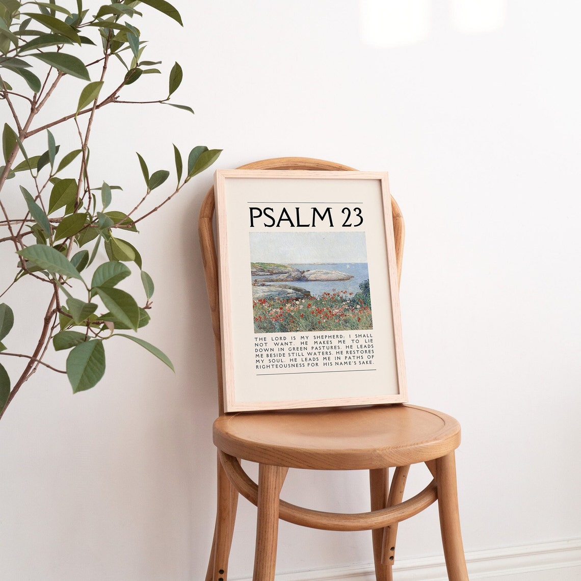 Psalm 23 Vintage Poster Framed Shipped Christian Wall Art Bible Verse Print Modern Scripture Art Landscape Mural Religious Gift - Image 4