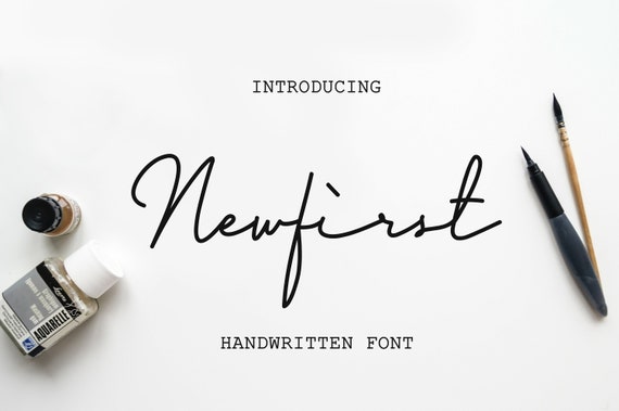 Newfirst Signature Script Font Art Print, Wedding Calligraphy