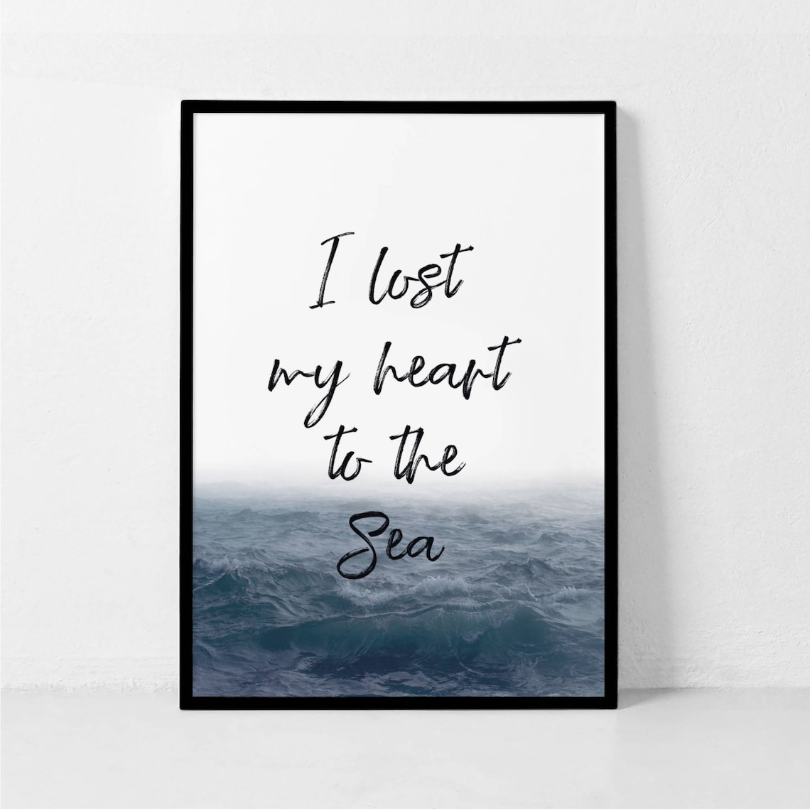 I Lost My Heart To The Sea Beach Quote Art Print