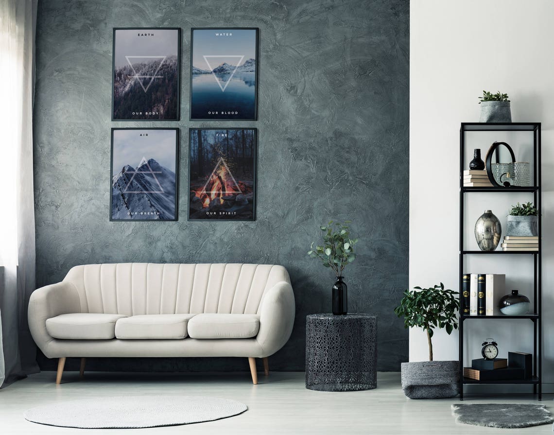 Water Our Blood Frozen Lake Snow Mountain Art Element Poster - Image 2