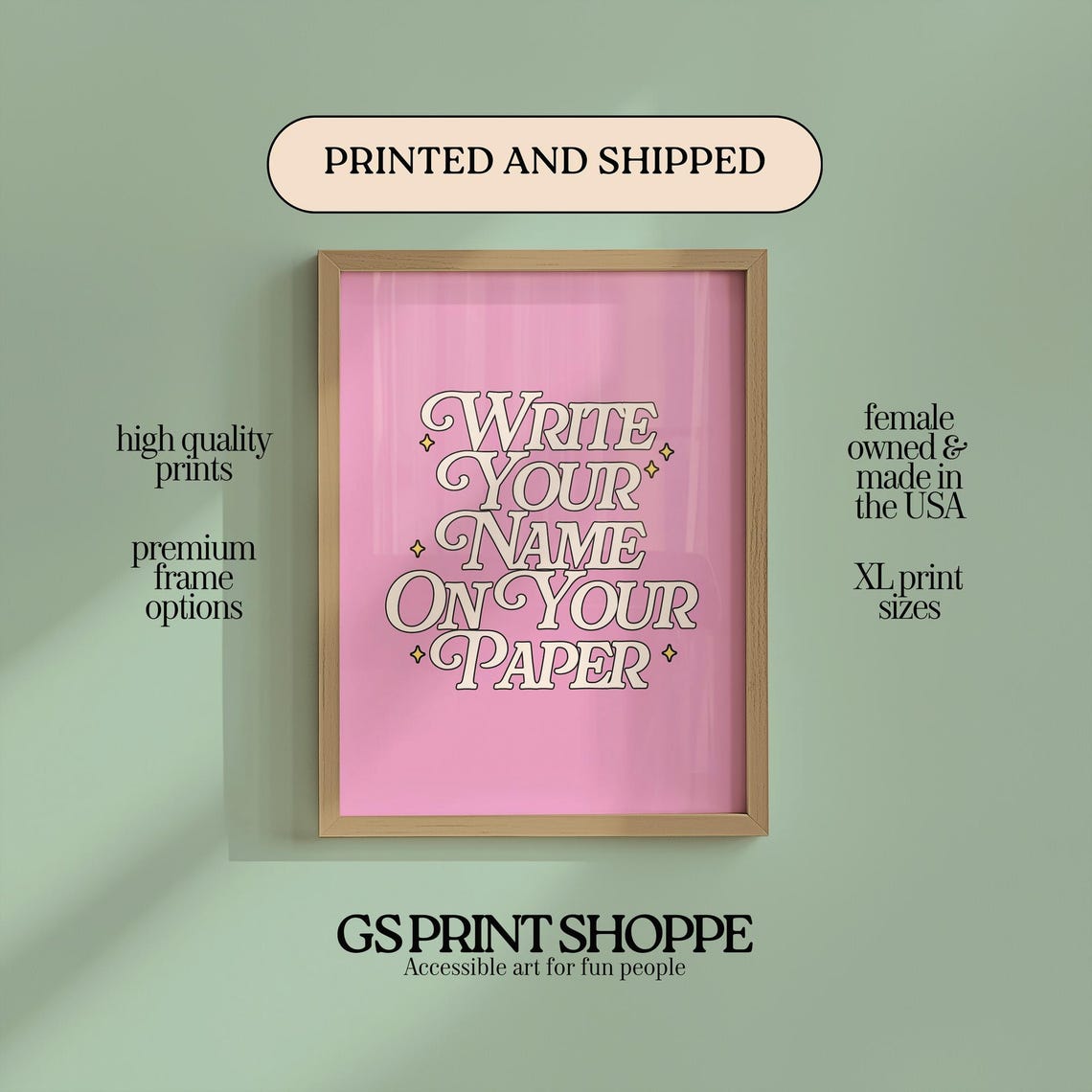 Write Your Name On Paper Vertical Art Print