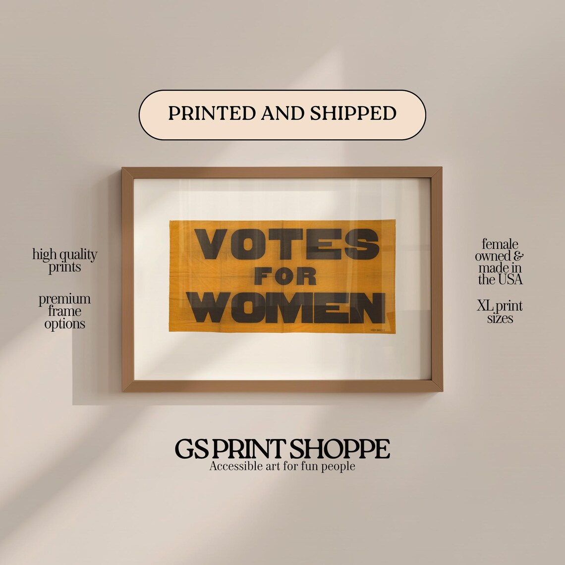 Votes For Women Horizontal Art Print
