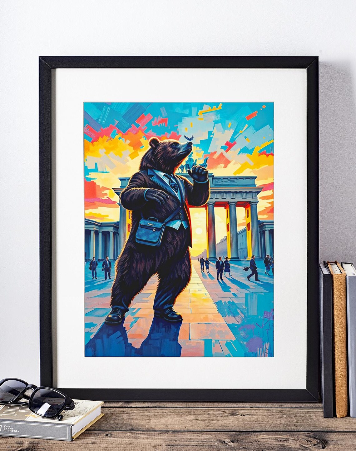 Berlin Brandenburg Gate Bear Poster, Mens Gift - Image 6