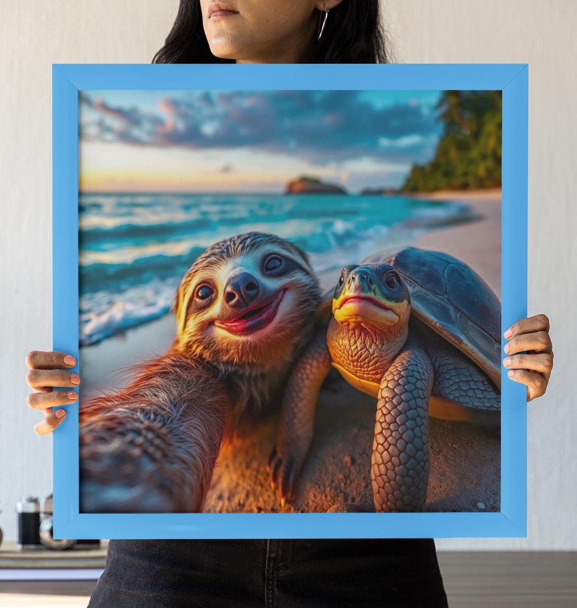 Sloth Poster Gift for Animal Lovers, Funny Nursery Decor