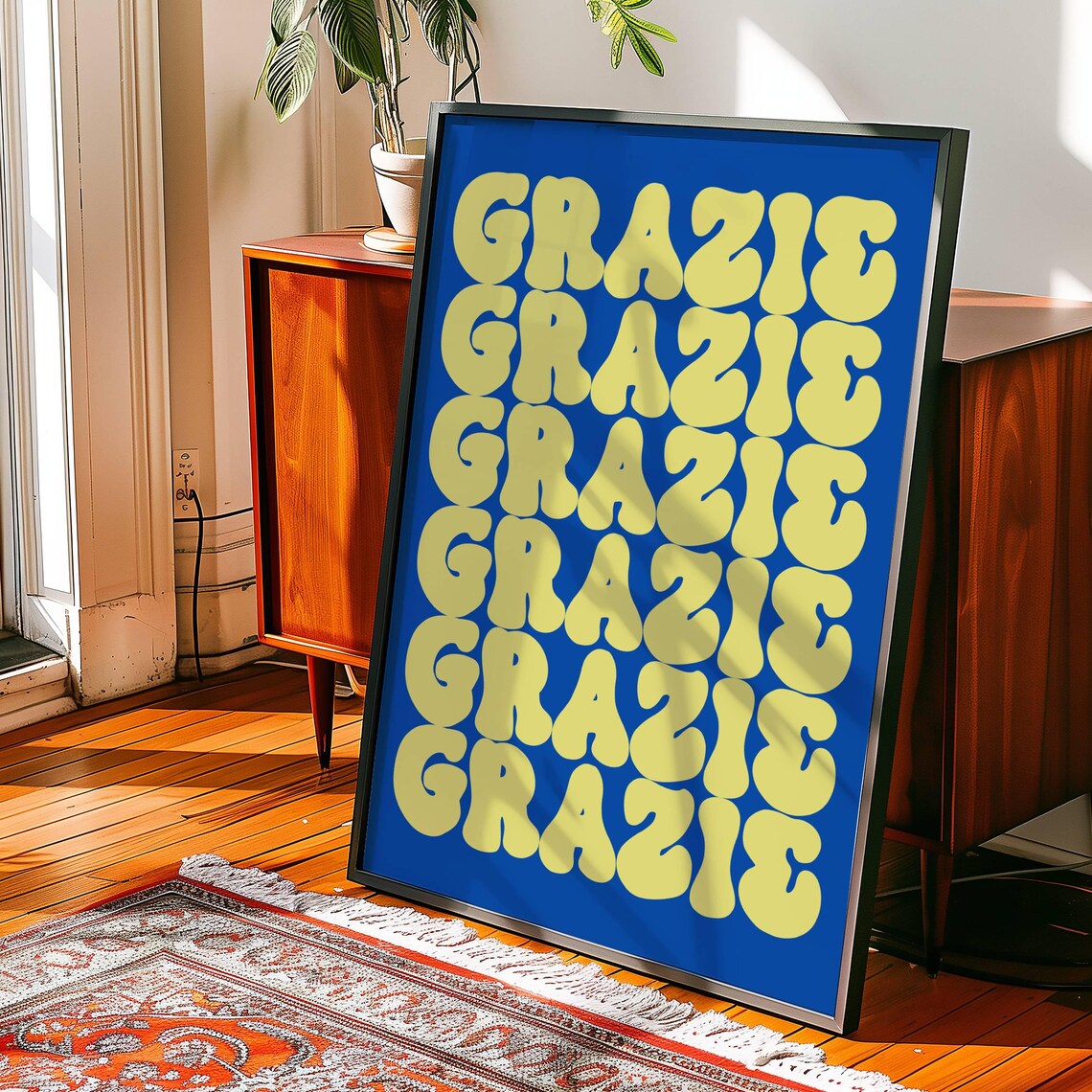 Retro Grazie Mid-Century Modern Typography Art