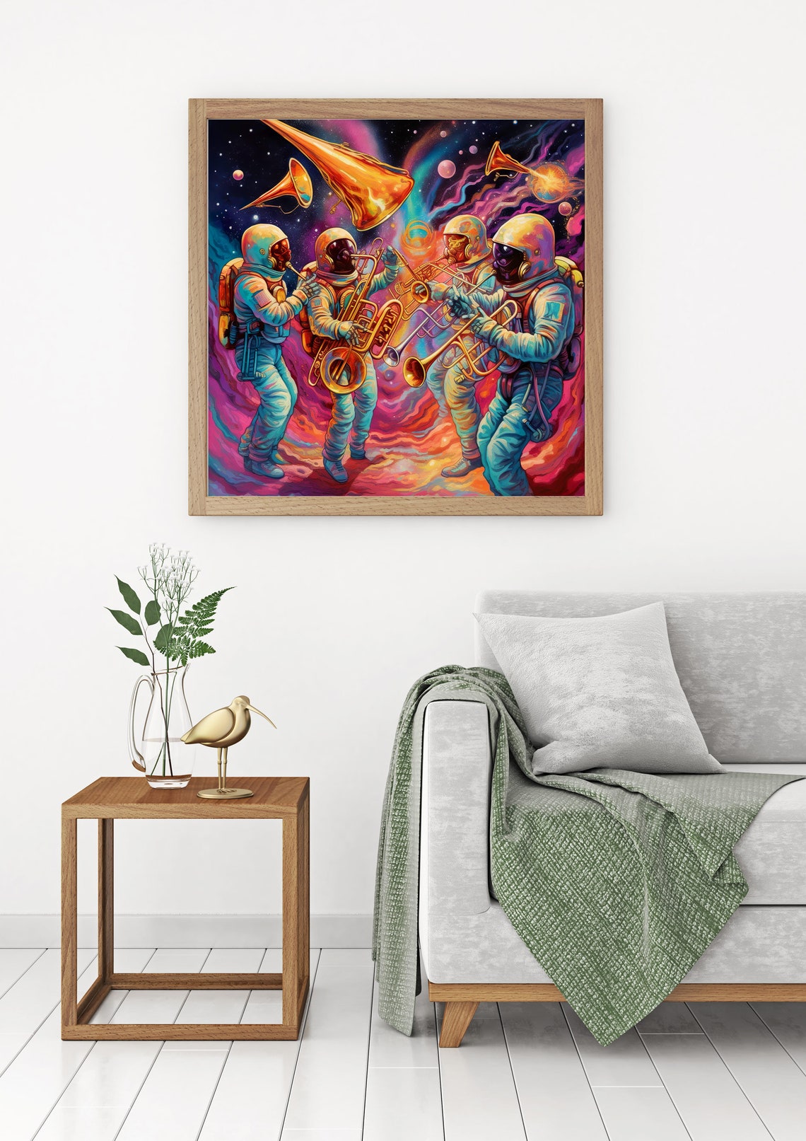 Astronaut Brass Band Playing In Psychedelic Space Music Art Poster - Image 4