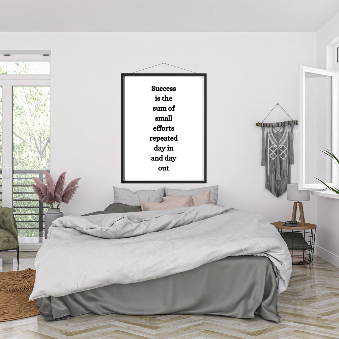 Success Is The Sum Of Small Efforts Minimalist Quote Wall Art Poster - Image 4