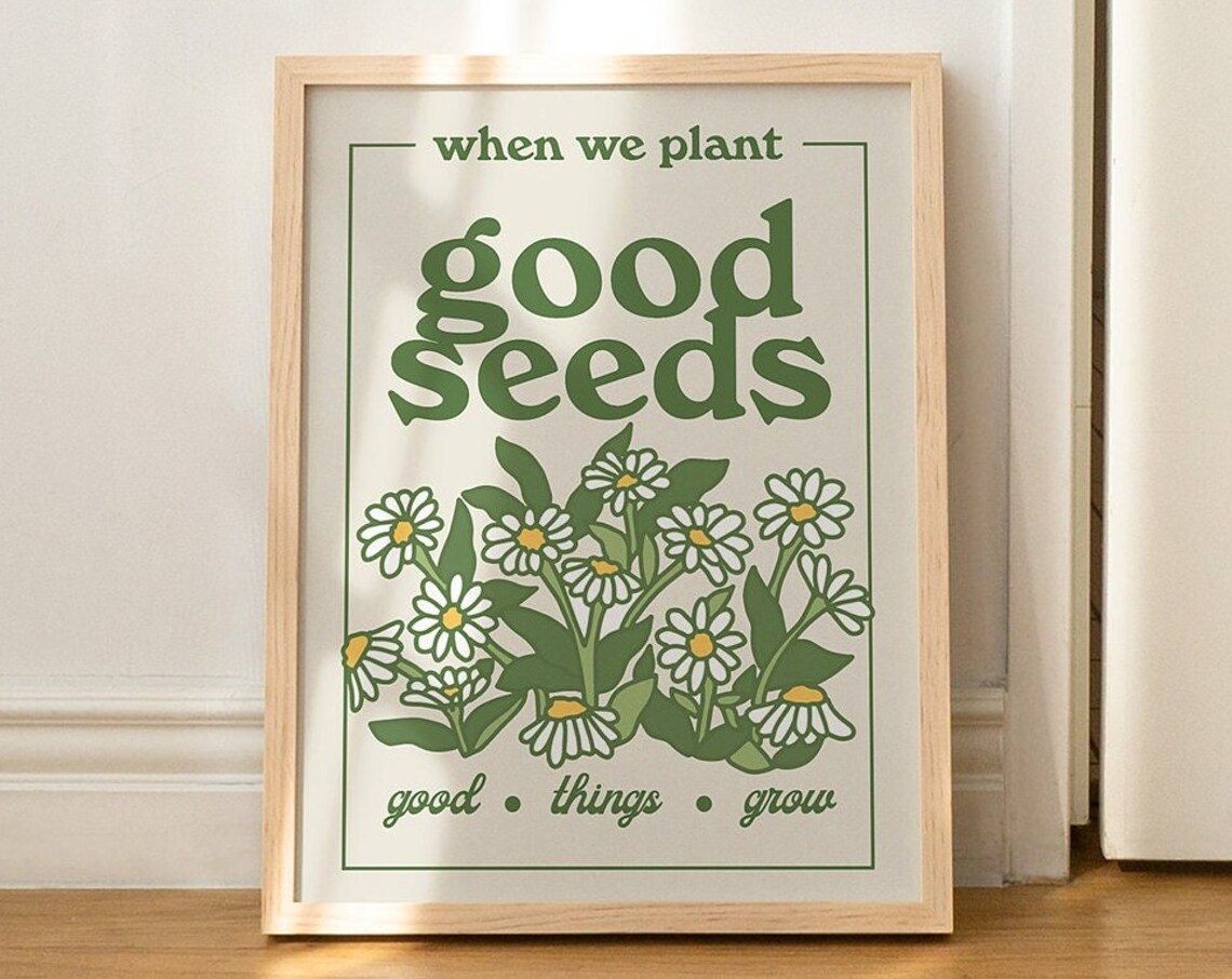 Retro Botanical Poster, Wildflowers Flower Market Art Print